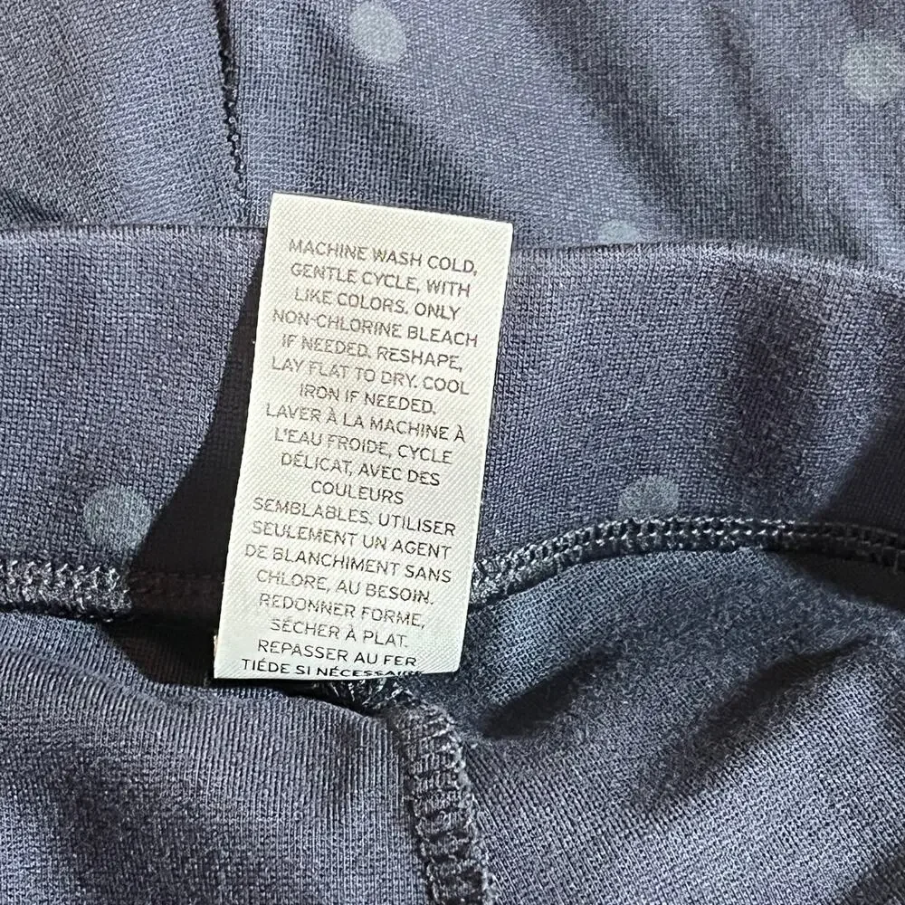 Nordstrom Pants Womens Size XL‎ Blue Polka Dots Skinny Pull On High Rise Knit
